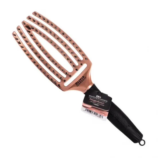 Olivia Garden Combo Finger Brush Trinity Love Rose Gold