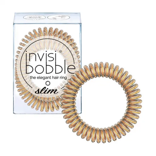 Invisibobble Coletero Slim Bronze Me Pretty 3 Piezas