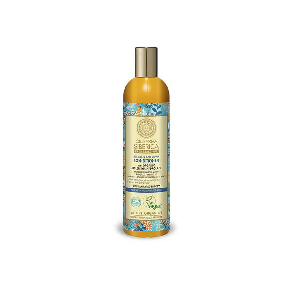 Oblephika siberica Acondicionador Con Hidrolato De Espino Amarillo Organico Para Cabello Debil Y Dañado 400 Ml