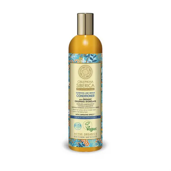 Oblephika siberica Acondicionador Con Hidrolato De Espino Amarillo Organico Para Cabello Debil Y Dañado 400 Ml