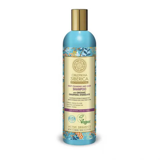 Oblepikha siberica Champú Con Hidrolato De Espino Amarillo Orgánico Para Cabello Normal Y Graso 400 Ml