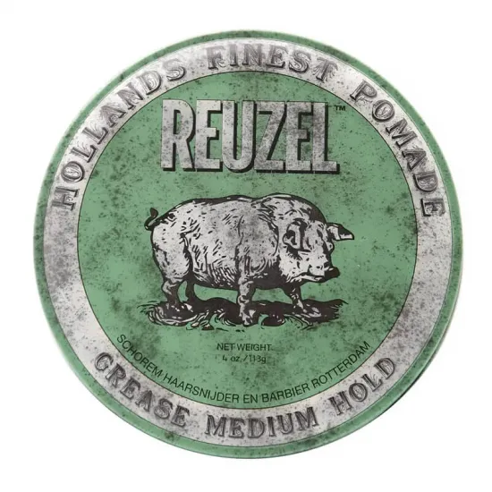 Reuzel Green Grease Medium Hold Pomade Cera Fijacion Cabello 35 Gramos