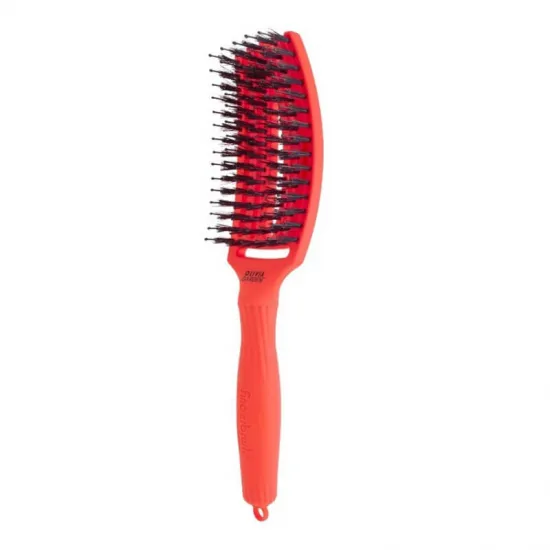 Cepillo Olivia Garden Fingerbrush Neon Naranja cerdas