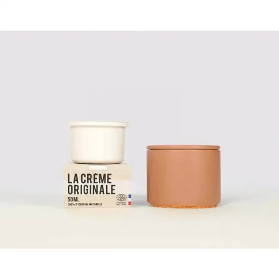 La Crème Libre -Crema Facial Original con su Tarro Terracota Recargable - 50ml envase