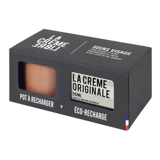 La Crème Libre -Crema Facial Original con su Tarro Terracota Recargable - 50ml
