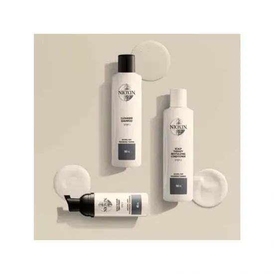 Kit de Sistema 1 Nioxin. Cabello natural con debilitamiento ligero. texturas