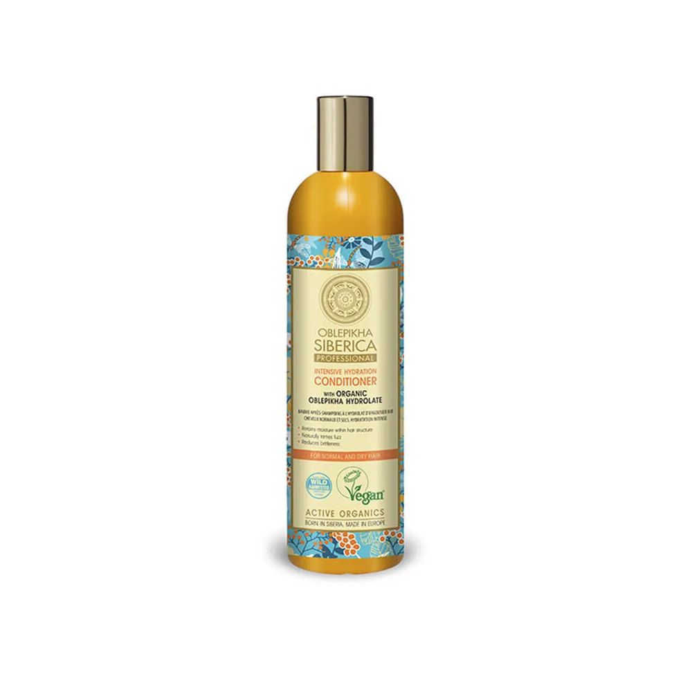 Oblepikha siberica Acondicionador Con Hidrolato De Espino Amarillo Organico Para Cabello Normal Y Seco 400 Ml