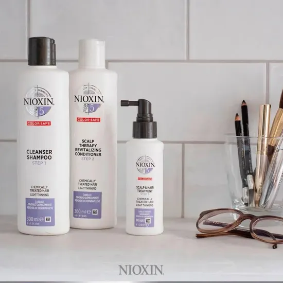 Kit de Sistema 5 Nioxin. Cabello tratado químicamente con debilitamiento avanzado productos