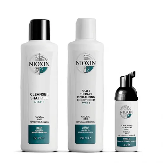 Kit de Sistema 2 Nioxin. Cabello natural con debilitamiento avanzado. productos