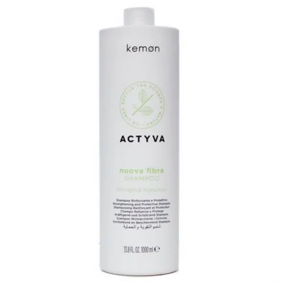 Kemon Actyva Nuova Fibra Shampoo Straight Protection 2 Unidades x 1000 Ml envase