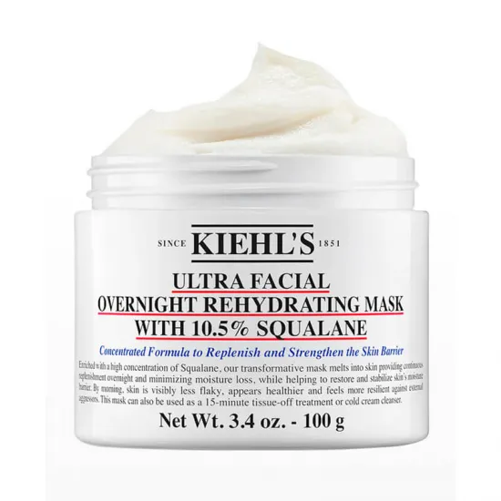 Kiehl´s Ultra Facial Overnight Rehydrating Mask with 10.5% Squalane 100 gr contenido