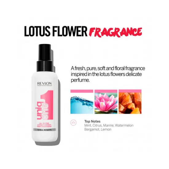 Revlon Uniq One flor de loto 150 ml detalles