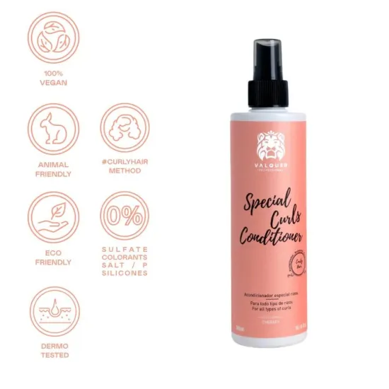 VALQUER Acondicionador especial método curly Sin Aclarado 300 ml ventajas