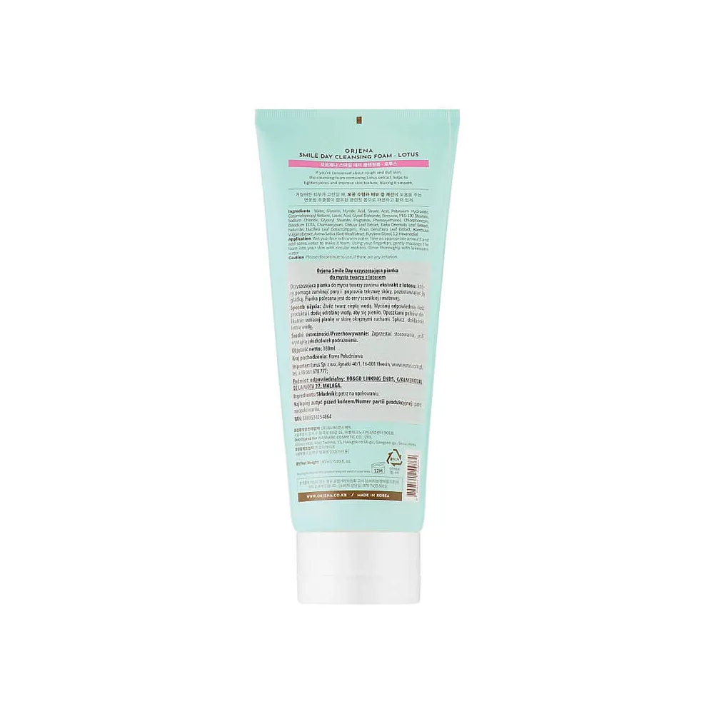 Comprar Orjena Smile Day Cleansing Foam Lotus 180ml | NeceserOnline