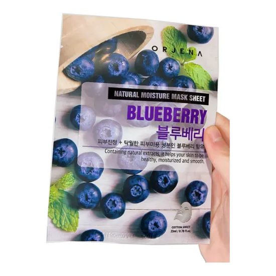 Orjena Natural Moisture Mask Sheet Blueberry envase