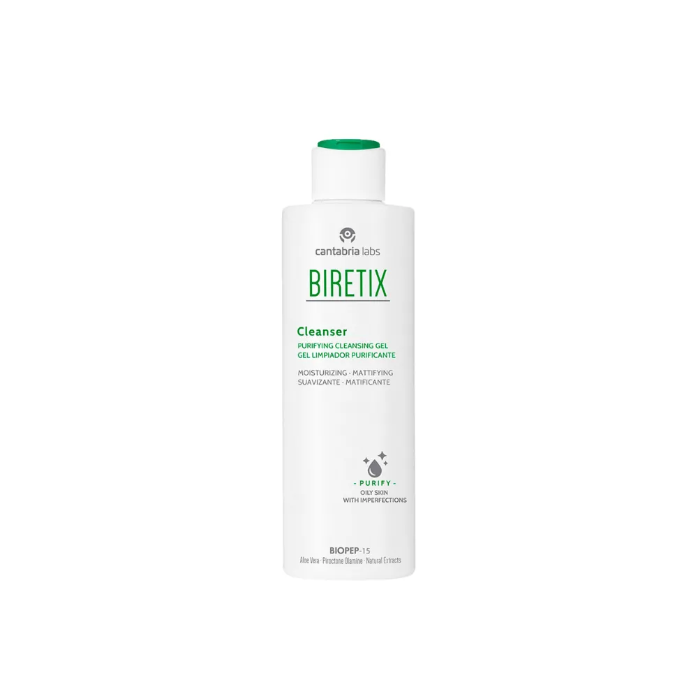 Envase Cantabria Labs BIRETIX gel limpiador purificante 200ml