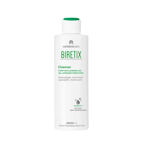 Envase Cantabria Labs BIRETIX gel limpiador purificante 200ml