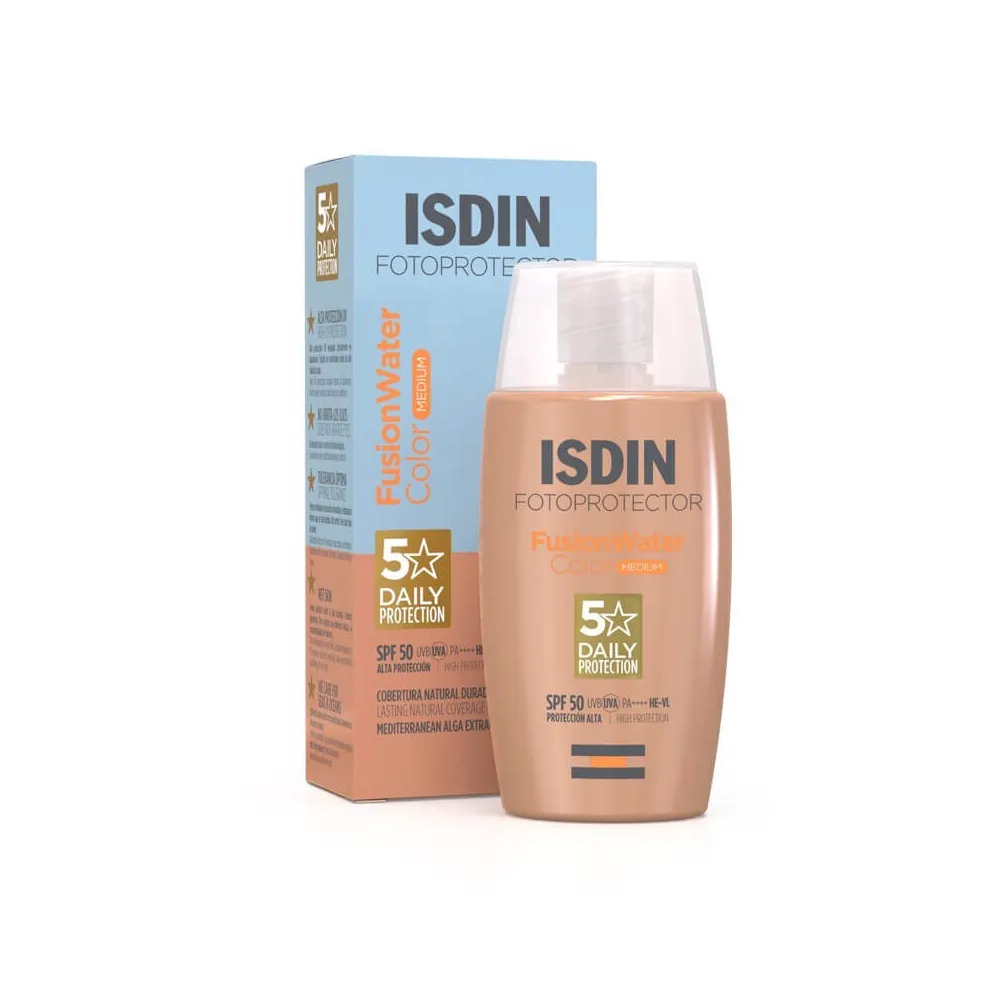 Envase ISDIN fotoprotector SPF 50 Fusion Water color medio 50ml