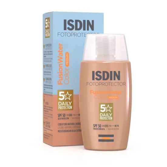 Envase ISDIN fotoprotector SPF 50 Fusion Water color medio 50ml