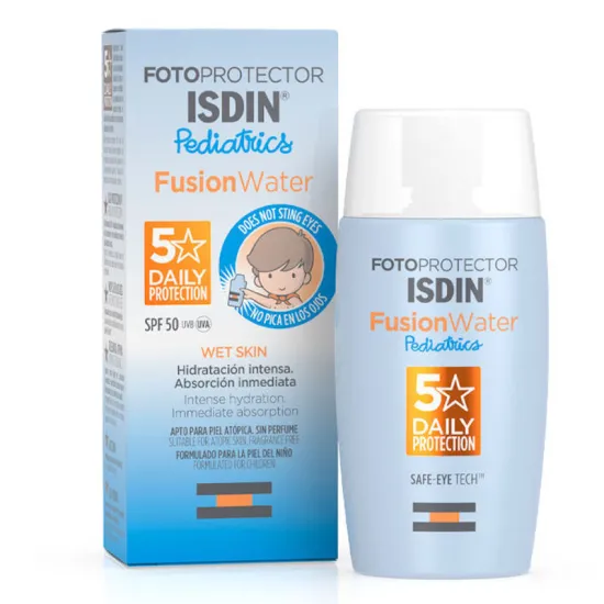 Envase ISDIN PEDIATRICS Fusion Water fotoprotector SPF50 50ml