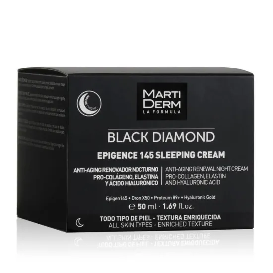 Packaging MARTIDERM Black Diamond Epigence 145 Crema de Noche 50ml