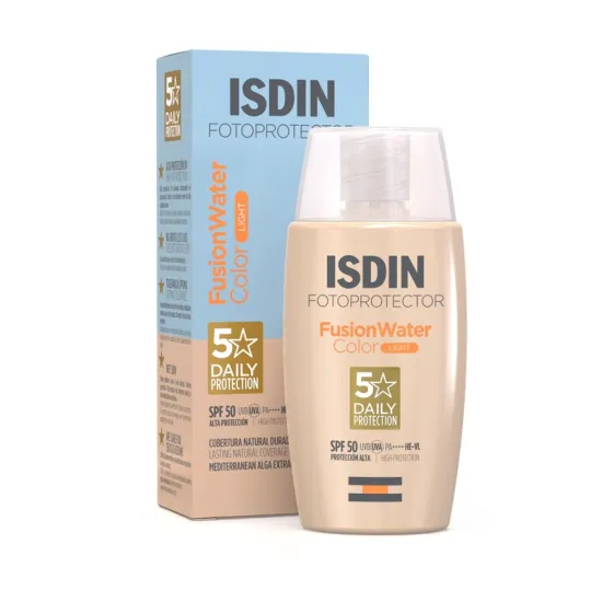 Envase ISDIN Fusion Water Color Light SPF50 50ml