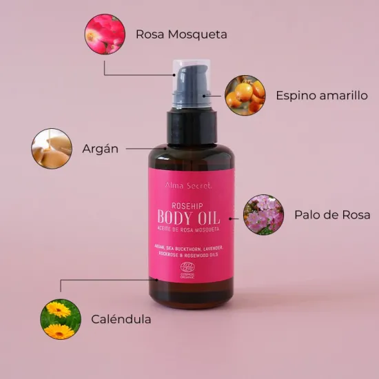 Ingredientes ALMA SECRET Aceite Corporal De Rosa Mosqueta