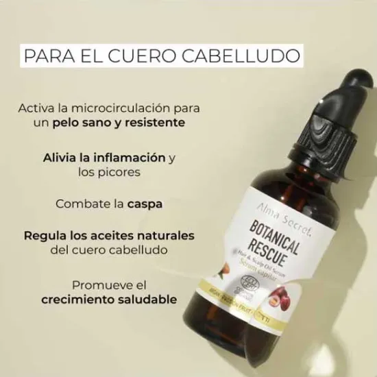 Modo de uso Alma Secret Sérum Capilar Botanical Rescue 50ml