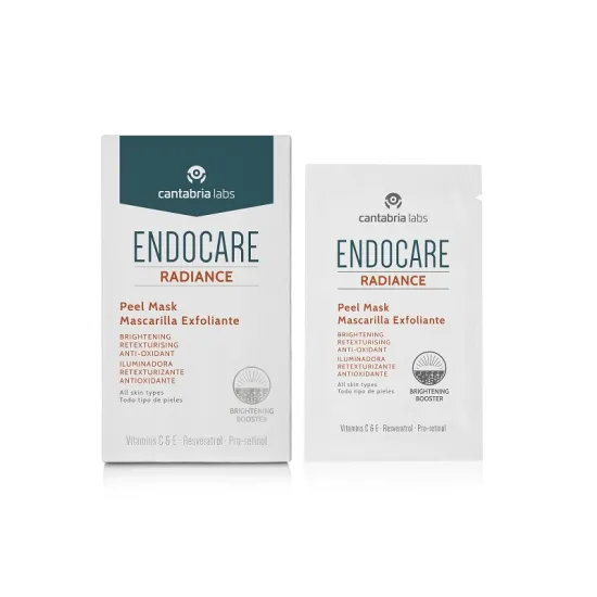 Packaging ENDOCARE Radiance Peel Mask Mascarilla Exfoliante 5 sobres 6ml