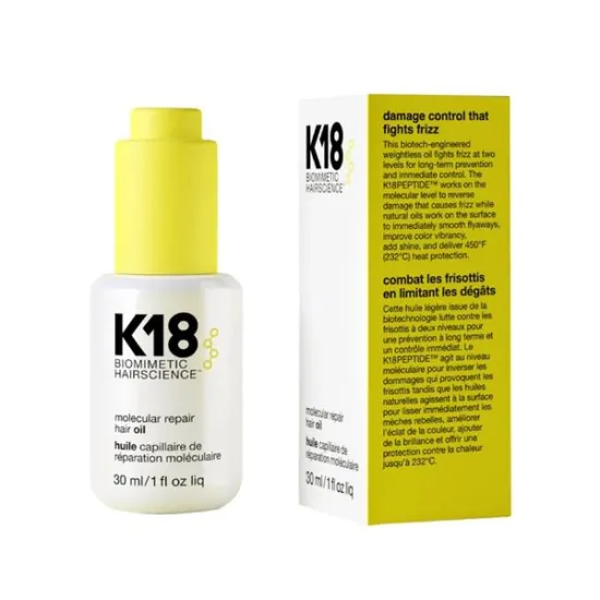 Envase K18 molecular repair hair oil 30ML