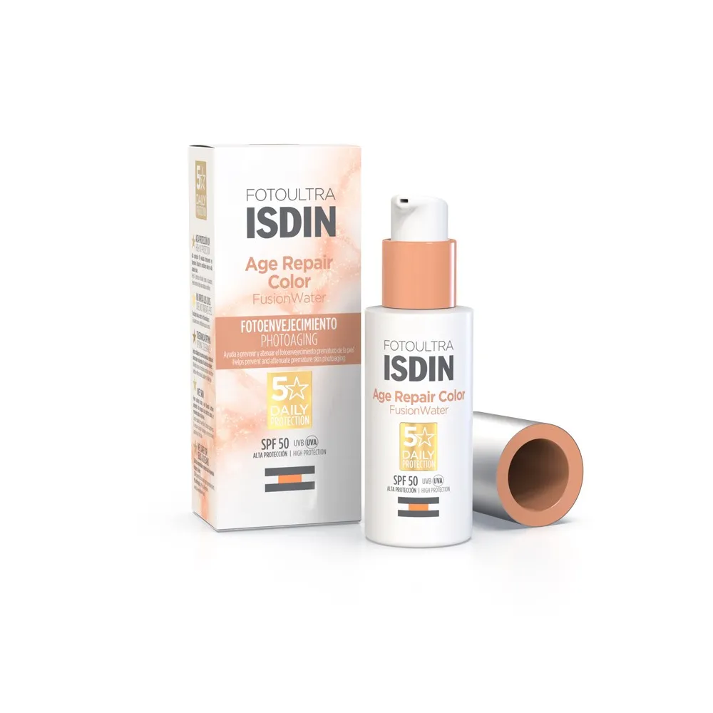 Envase ISDIN FotoUltra Age Repair Fusion Water Color SPF 50 50ml