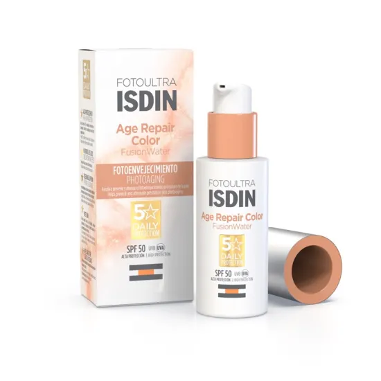 Envase ISDIN FotoUltra Age Repair Fusion Water Color SPF 50 50ml