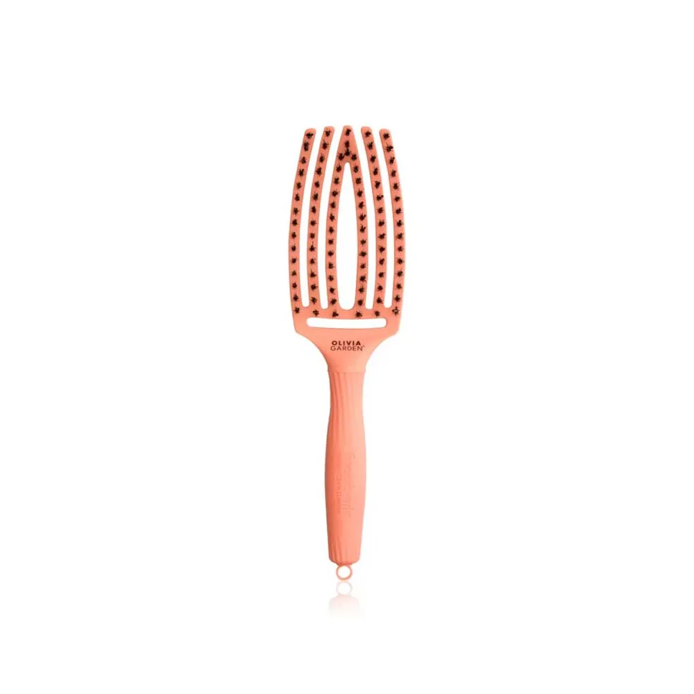 Olivia Garden Cepillo para cabello Fingerbrush Combo Medium Coral