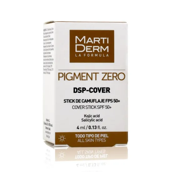 Packaging MARTIDERM DSP-Cover Stick Despigmentante SPF 50+ Cero Pigmento 4ml