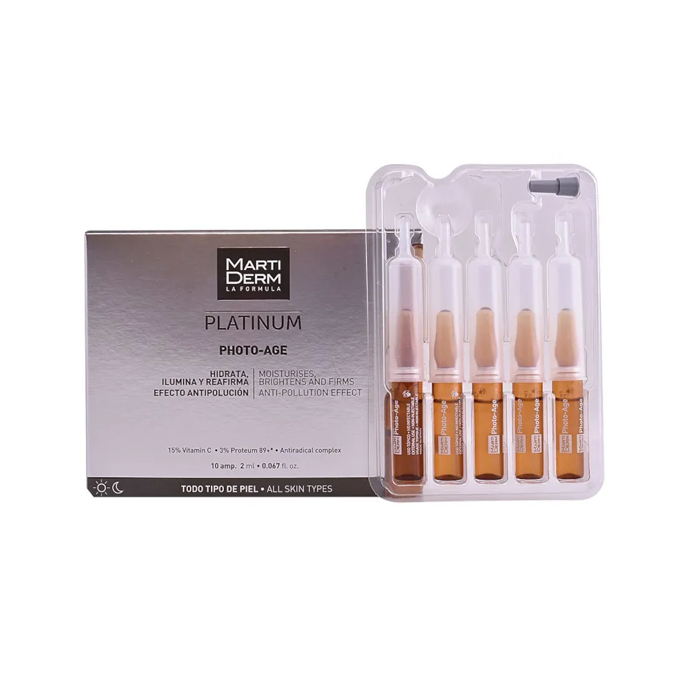 Envase Martiderm Platinum Photo-Age Ampoules 10 X 2 ml