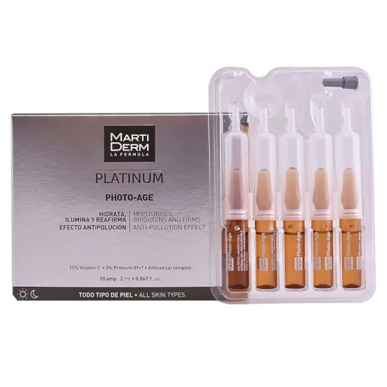 Envase Martiderm Platinum Photo-Age Ampoules 10 X 2 ml