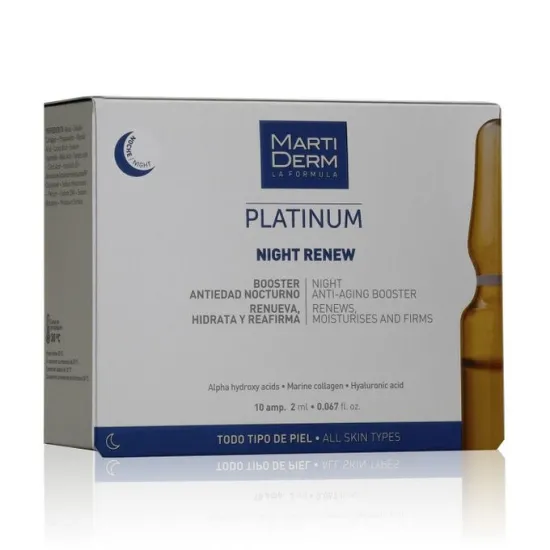 Envase Martiderm Platinum Night Renew 10x2ml Ampollas