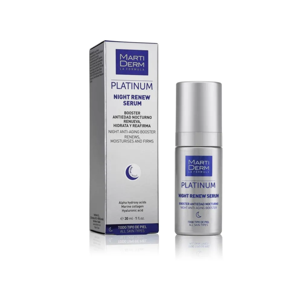 Envase Martiderm Platinum Night Renew Sérum 30 Ml