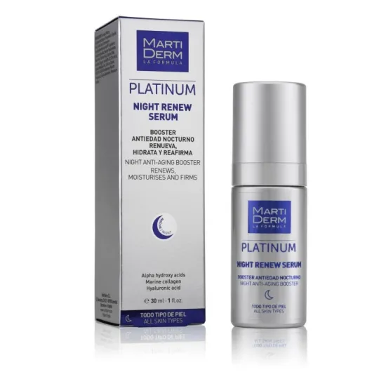 Envase Martiderm Platinum Night Renew Sérum 30 Ml