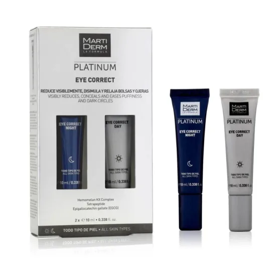 Envase Martiderm Platinum Eye Correct Día 10ml + Noche 10ml