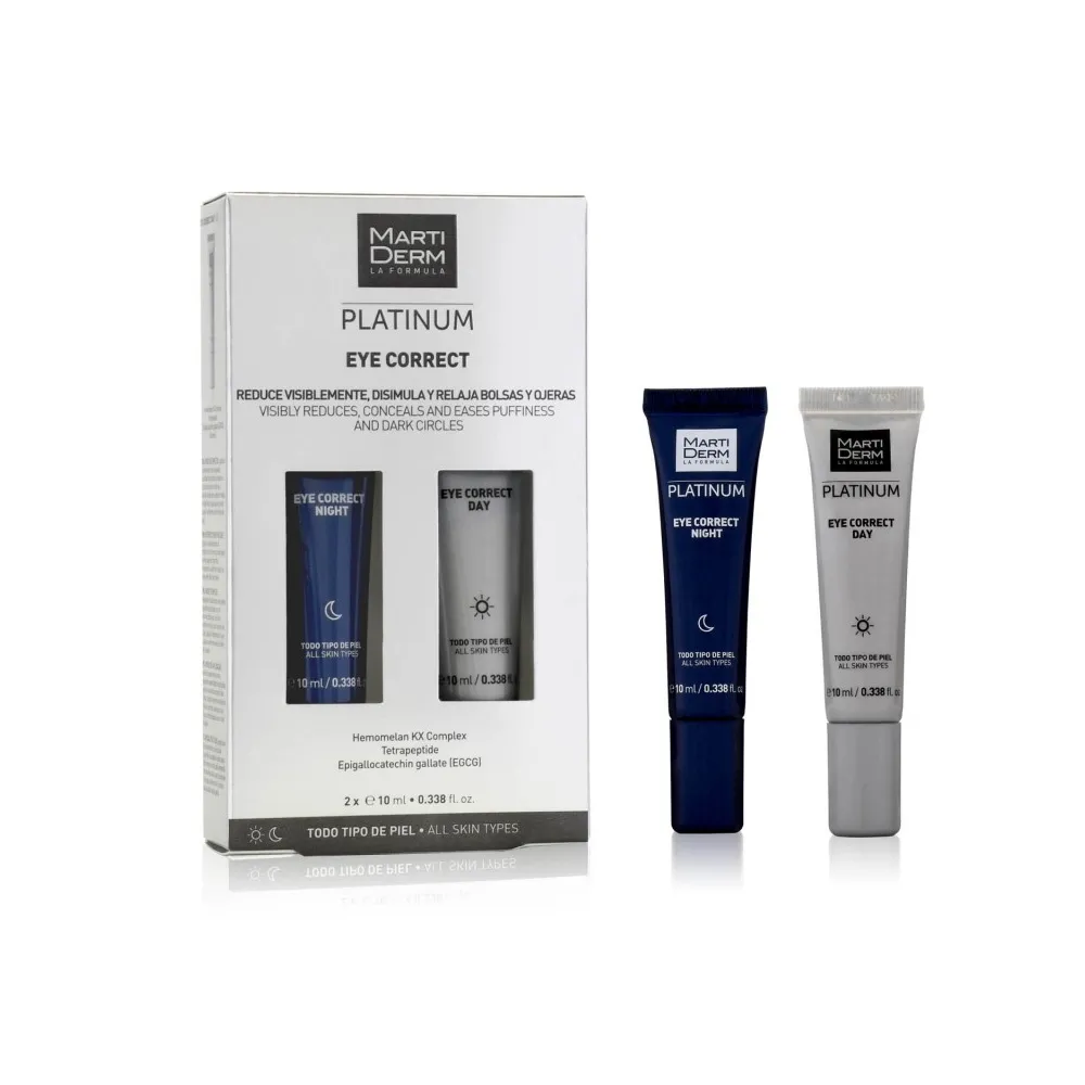 Envase Martiderm Platinum Eye Correct Día 10ml + Noche 10ml