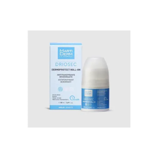 Envase Martiderm Driosec Dermoprotect Roll-On desodorante 48 horas 50 ml