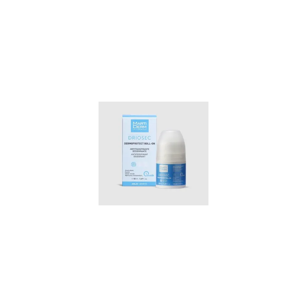 Envase Martiderm Driosec Dermoprotect Roll-On desodorante 48 horas 50 ml