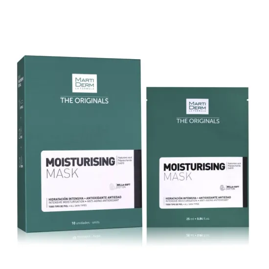 Envase MARTIDERM Mascarilla Hidratante Moisturising Mask 10 Unidades