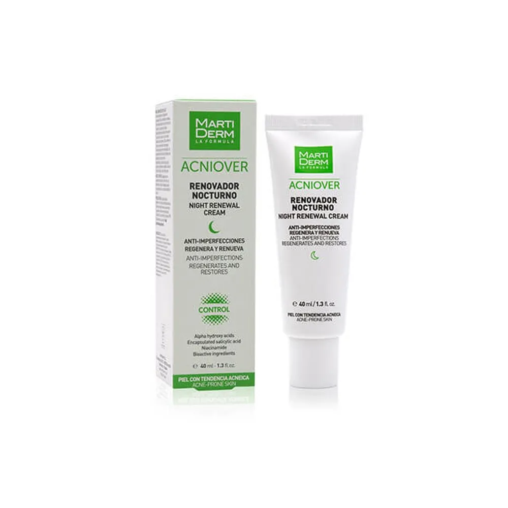 Envase MARTIDERM Acniover Renovador Nocturno 40 ml