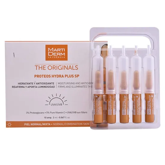 Envase Martiderm The Originals Proteos Hydra Plus Ampollas 10 X 2 ml