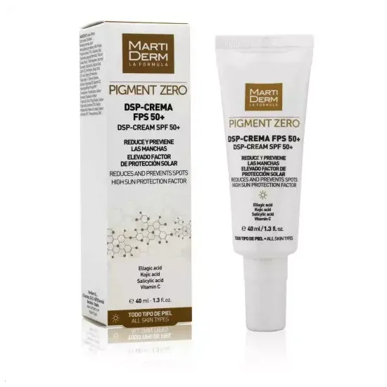 Envase Martiderm  PIGMENT ZERO DSP-CREMA FPS50+ 40ML