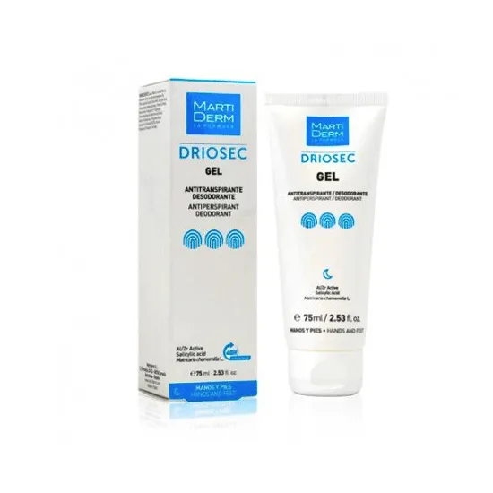 Envase Martiderm Driosec Gel Manos y Pies 75 ml