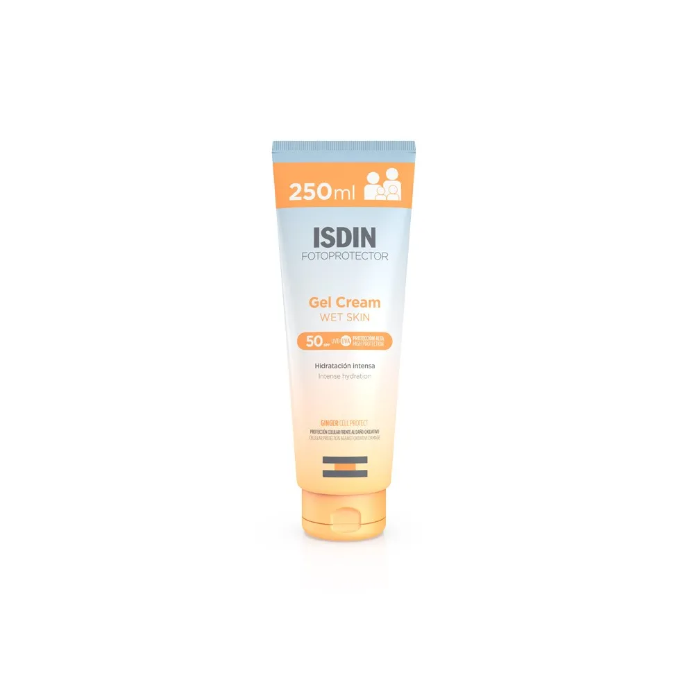 Envase ISDIN Fotoprotector Gel Cream Wet Skin SPF 50+ 250ml