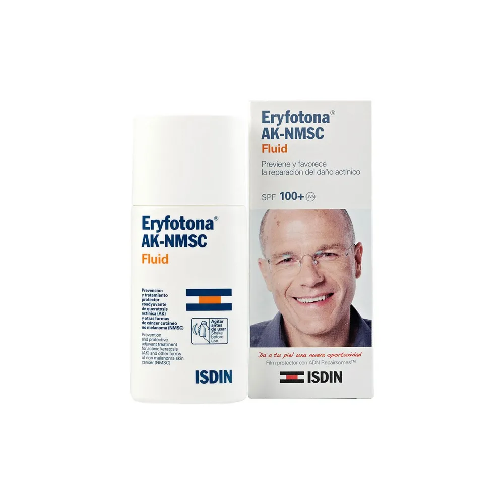 Envase ISDIN Eryfotona AK-NMSC Fluid SPF 100+ 50ml